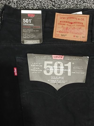 Levi'S 501 Original Jeans Black W40 L30