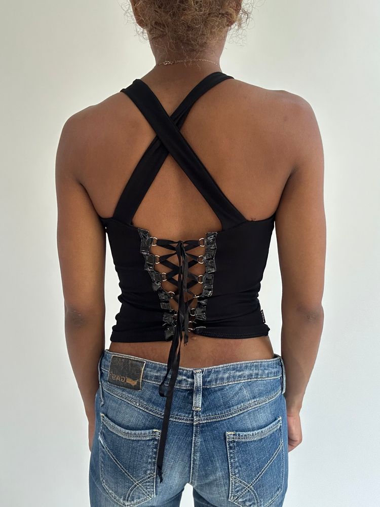 BEST PICKS | small black halterneck top image 3
