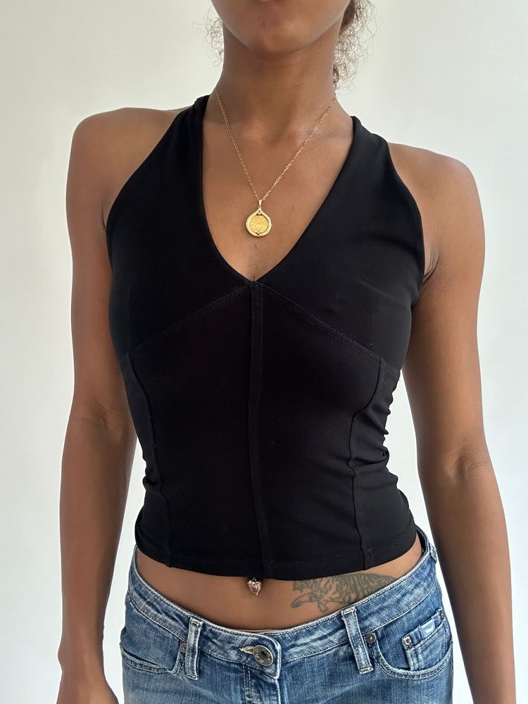 BEST PICKS | small black halterneck top image 1