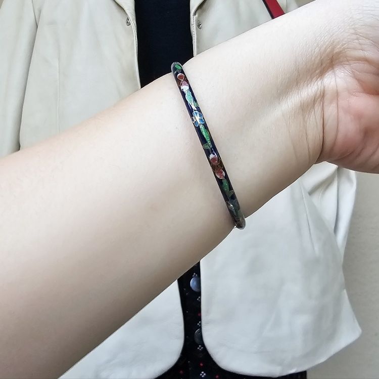 Floral Patterned Bangle Bracelet image 1