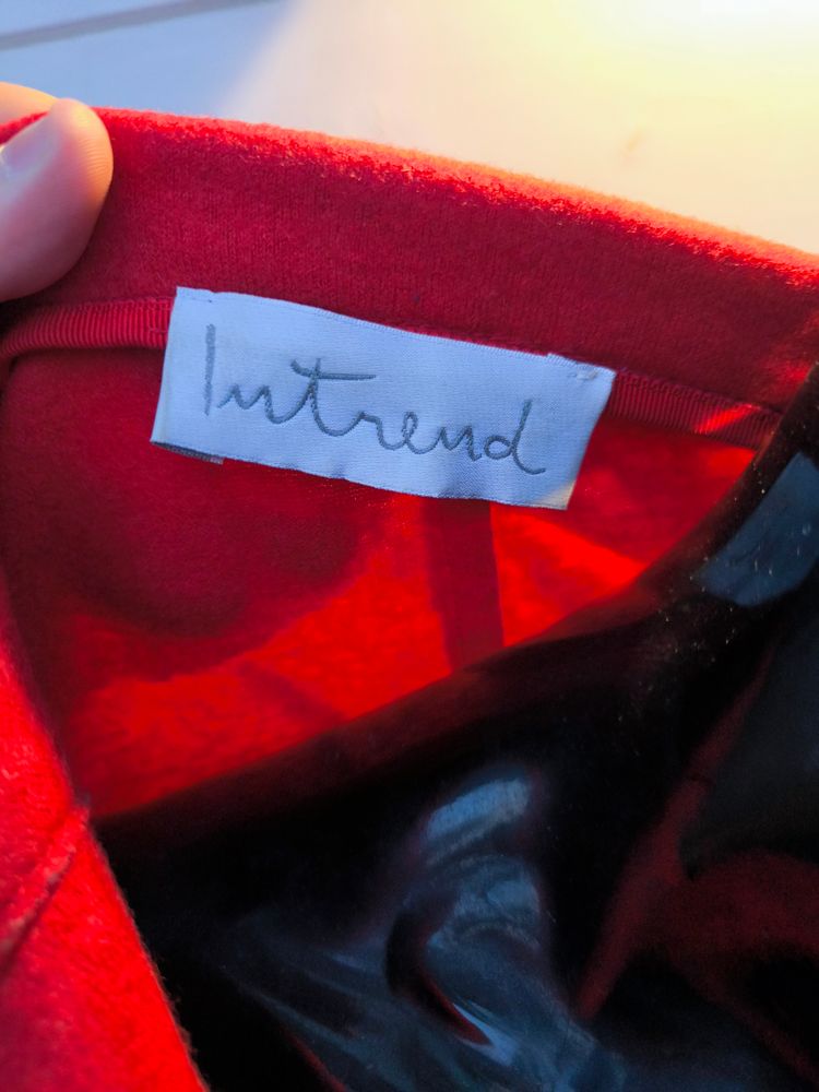 Intrend Red Wool Coat image 3