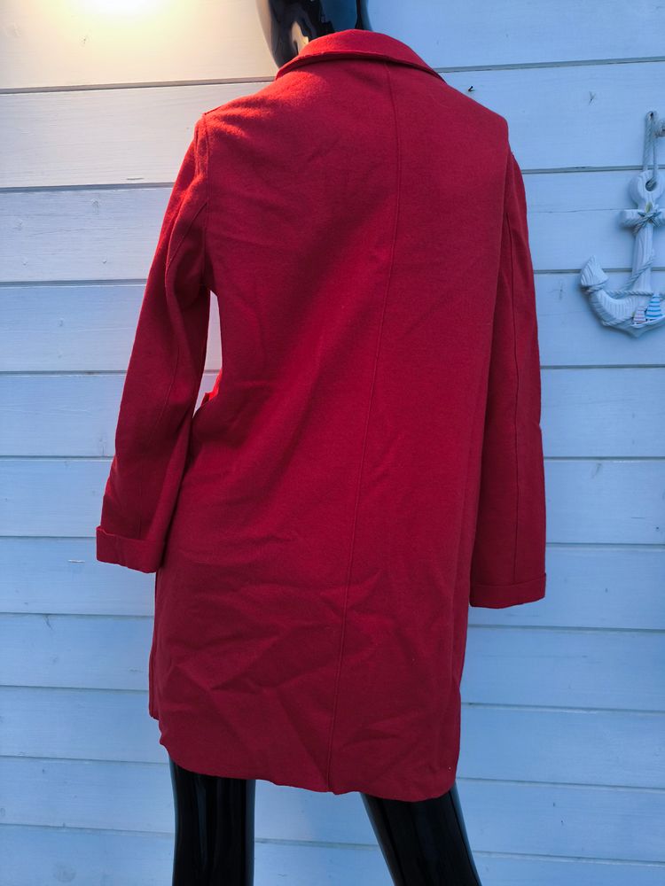 Intrend Red Wool Coat image 4