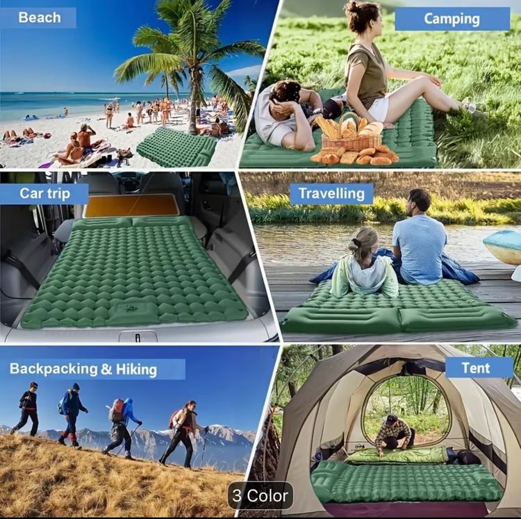 Inflatable Camping Sleeping Mat obraz 2