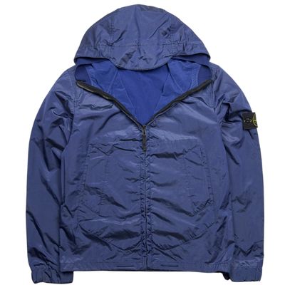 A/W 08 Stone Island Nylon Metal Flock Jacket - Blue