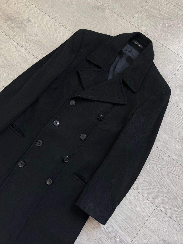 Immagine di Emporio Armani 1990s Double Breasted Peaked Lapel Wool Coat - Size S 10