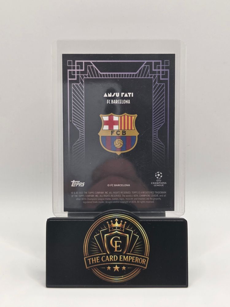 Ansu Fati (Barcelona) 10/25 Autographed Card Topps Deco 2022-2023 image 2
