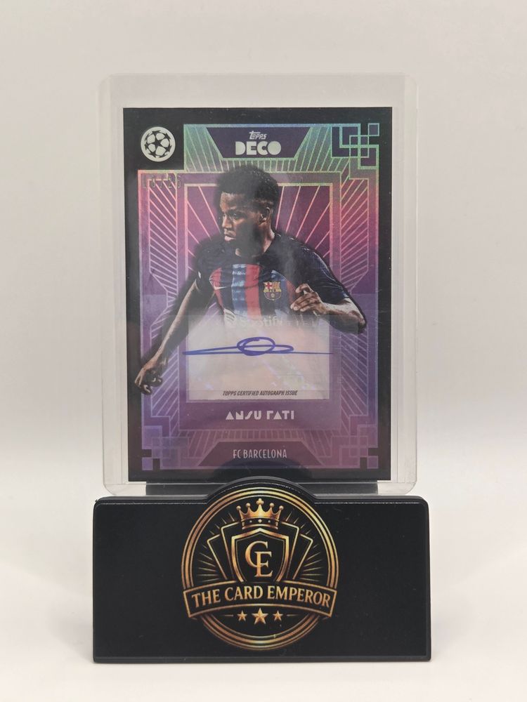 Ansu Fati (Barcelona) 10/25 Autographed Card Topps Deco 2022-2023 image 1