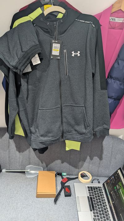 Under Armour Grey Zip-Up and Cargo Full Tracksuit - Medium - RRP £150