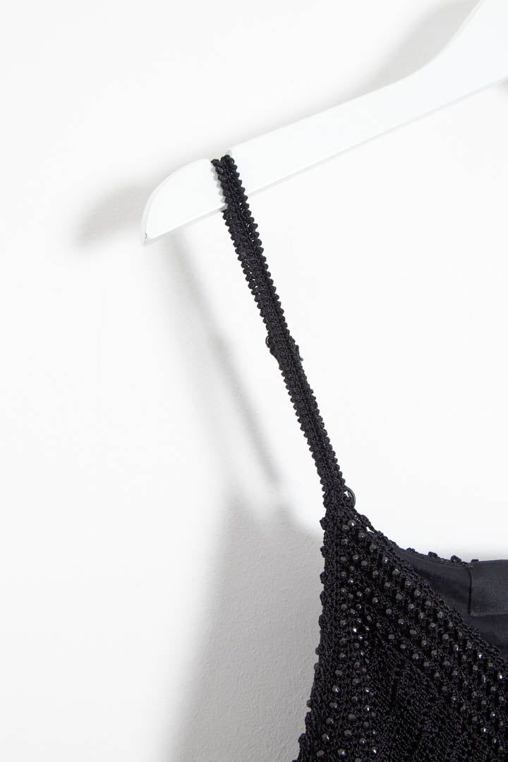 Women's Gucci Tom Ford Era Beaded Chevron Crochet-Knit Slip Maxi Dress (UK 10) imagen 3