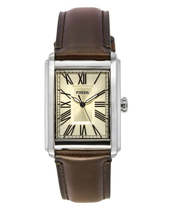 Immagine di Fossil Carraway Leather Strap Cream Dial Quartz FS6012 Men's Watch 1