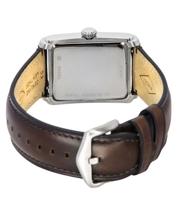 Fossil Carraway Leather Strap Cream Dial Quartz FS6012 Men's Watch image 3