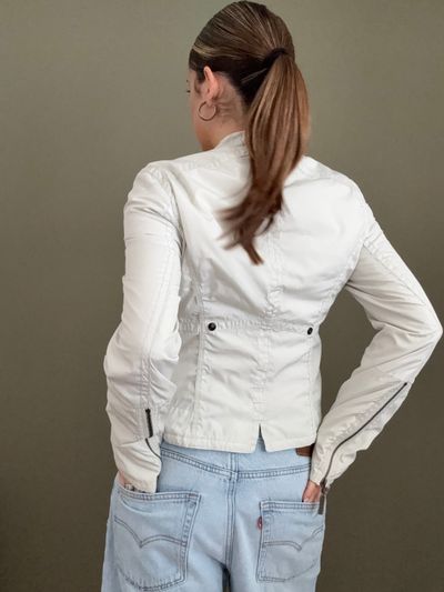 Firetrap Cream Biker Jacket (M) 7