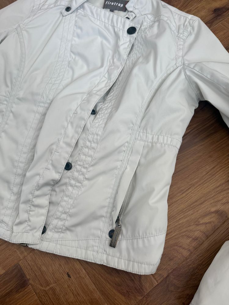 Firetrap Cream Biker Jacket (M) 8