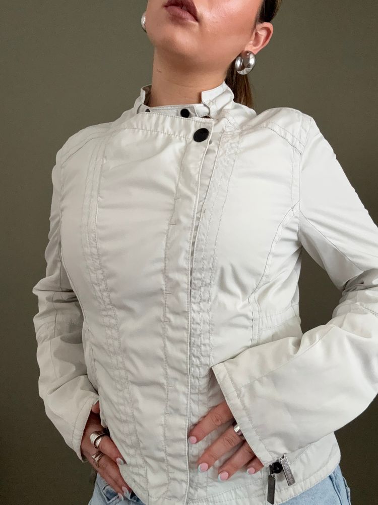 Firetrap Cream Biker Jacket (M) 12
