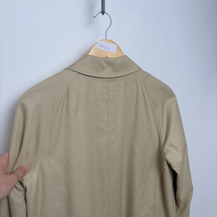 Burberry Cream Blue Label Vintage Nova Check Lined Mac Trench Coat image 9