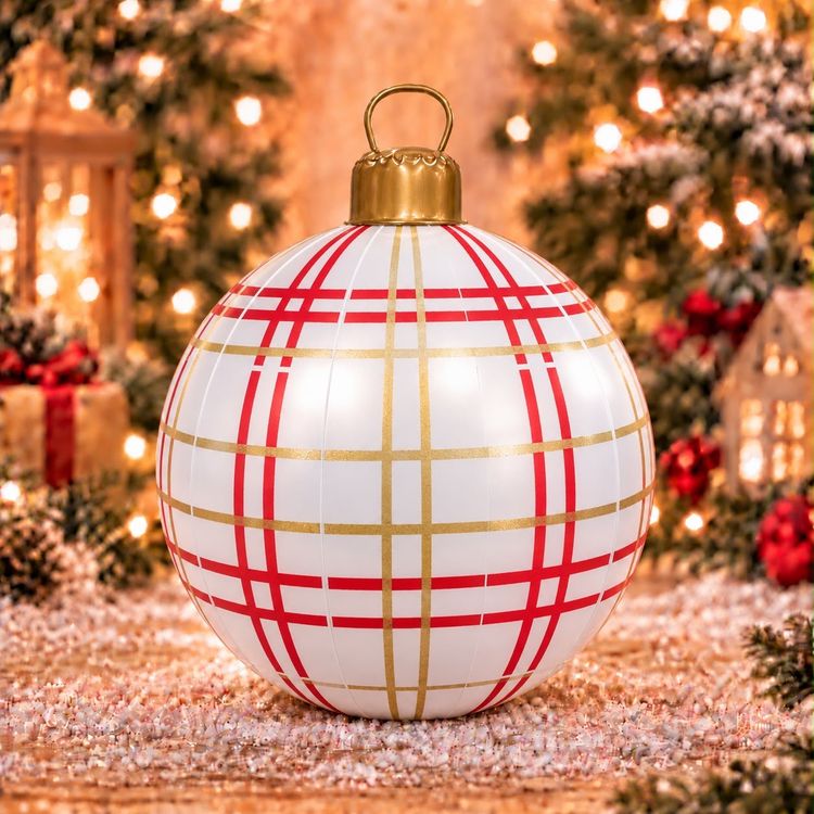 Immagine di Christmas Ornament Ball white patchwork 1