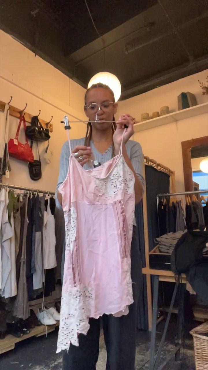 Victoria's Secret PINK pink chiffon asymmetric camisole  product image