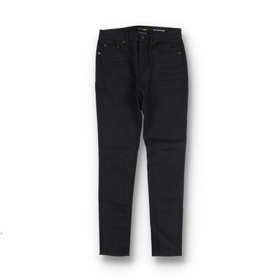 Saint Laurent Paris D05 Worn Black Creased Skinny Jeans