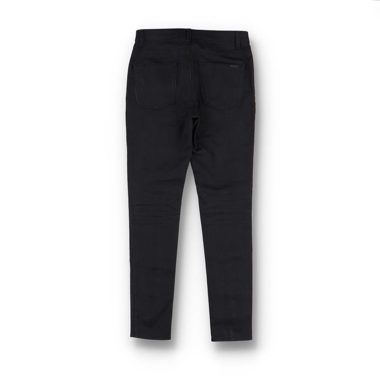 Saint Laurent Paris D05 Worn Black Creased Skinny Jeans image 3