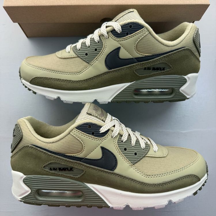 Nike Air Max 90 Size UK 8 Neutral Olive Green Black Men's Trainers FB9657-200 image 6