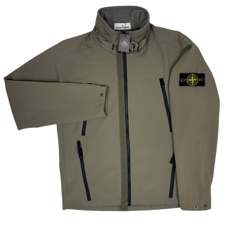 Chaqueta Stone Island Soft Shell-R Caqui - talla L