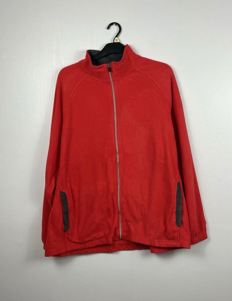Starter Vintage Red Fleece Zip Jacket Men’s Size 2XL/3XL Oversized Retro