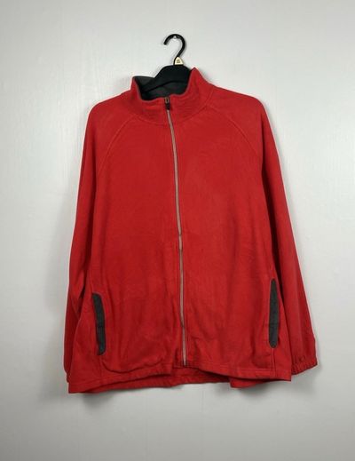 Starter Vintage Red Fleece Zip Jacket Men’s Size 2XL/3XL Oversized Retro