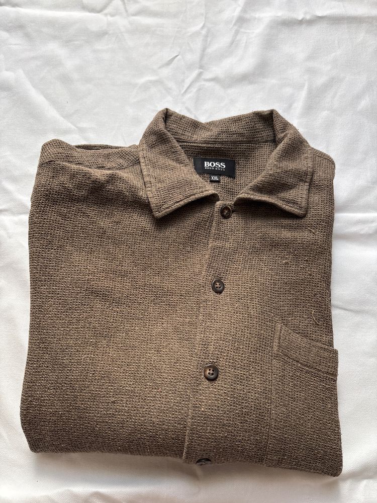 BOSS Boss Brown Textured Button-Up Shirt product image
