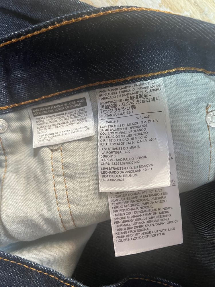Levi'S Dark Blue Denim Jeans obraz 5