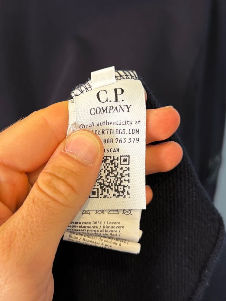 Medium C.P. Company Navy Blue Crewneck Sweatshirt Jumper image 4