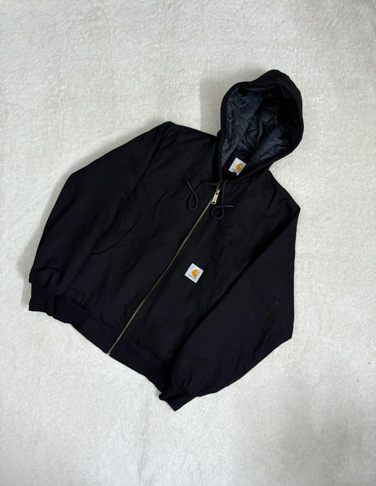 Carhartt Black Hooded Zip-Up Jacket
