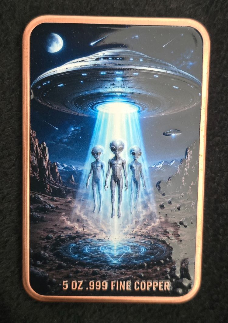 5oz copper 'Alien Abduction' Design