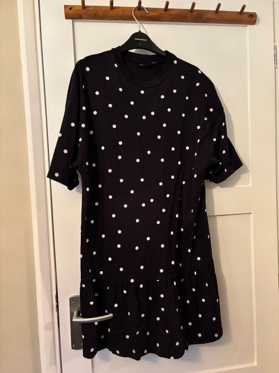 Maternity Black Polka Dot Dress