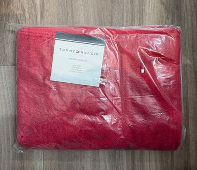 Tommy Hilfiger Red Bath Towel