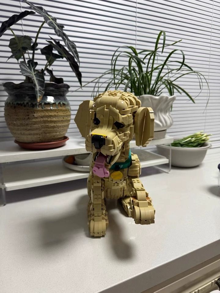 Tan Dog Figure Model