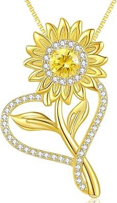 Sunflower Pendant Necklace image 1