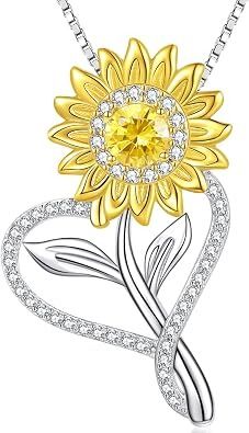 Sunflower Pendant Necklace image 2
