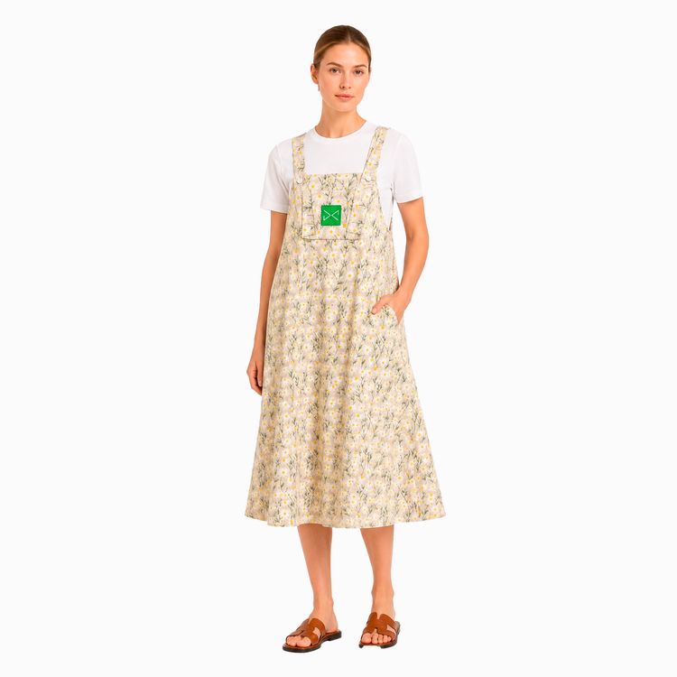 Immagine di Vestido Peto, Flores bordadas con bolsillos. 1