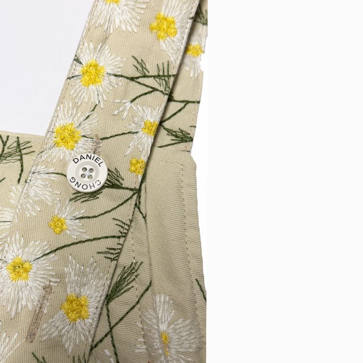 Vestido Peto, Flores bordadas con bolsillos. obraz 2