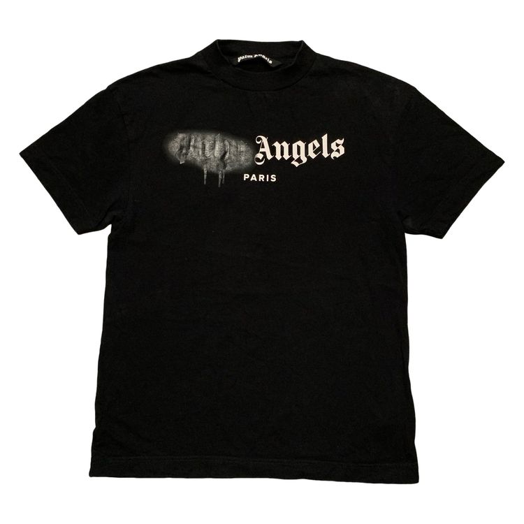 Palm Angels Small Tee Paris Sprayed Black T-Shirt