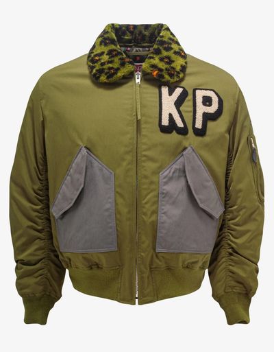 Kenzo Khaki Boxy Bomber Jacket 1