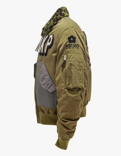 Kenzo Khaki Boxy Bomber Jacket 8