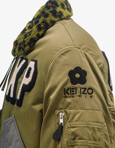 Kenzo Khaki Boxy Bomber Jacket 5