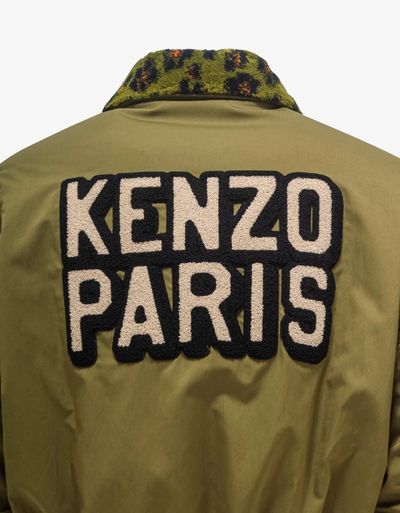 Kenzo Khaki Boxy Bomber Jacket 7