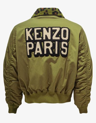Kenzo Khaki Boxy Bomber Jacket 6