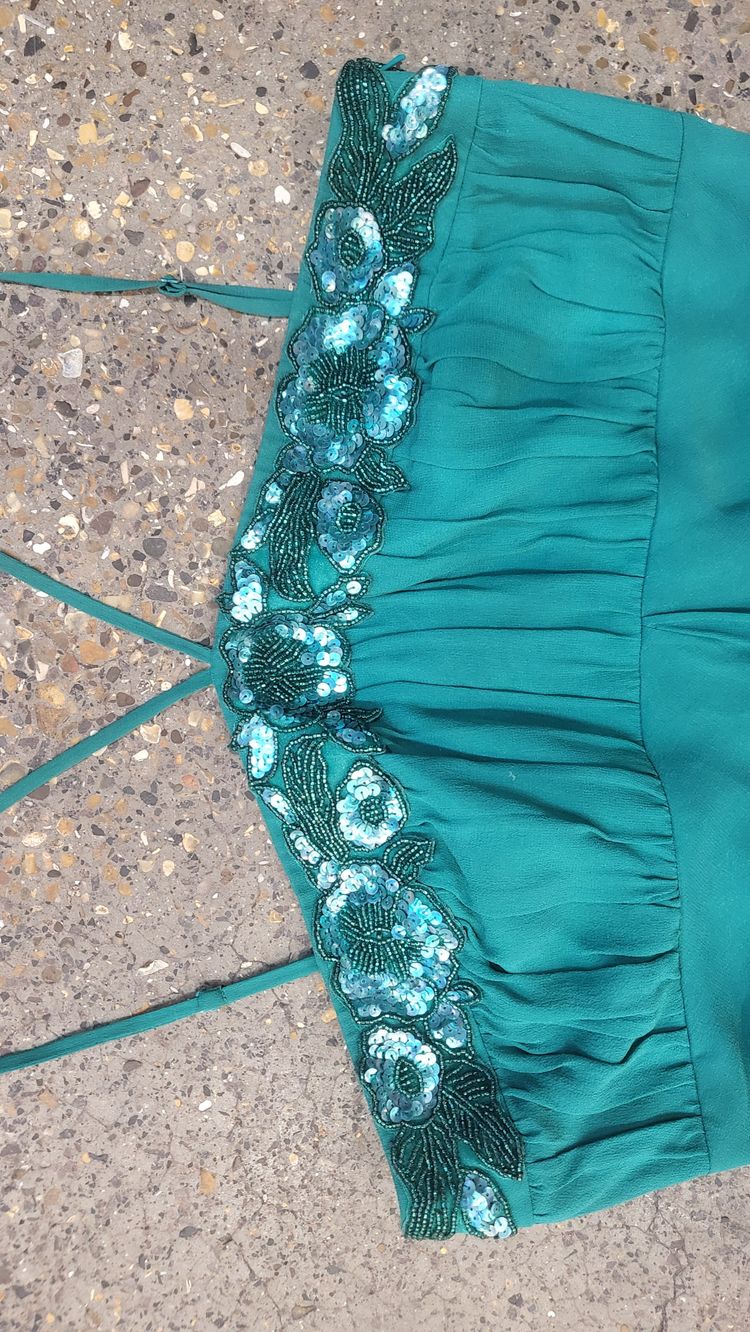 Y2k Monsoon Dress With Sequin Floral Embellishments image 4