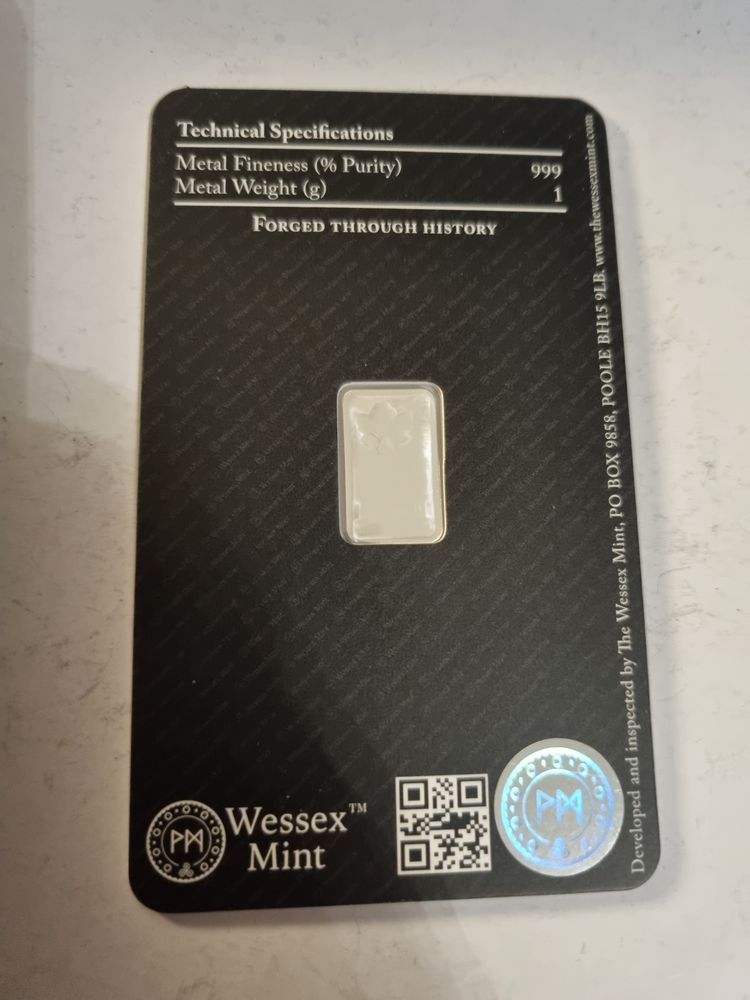Maple leaf wessex Mint Silver Bar 1g obraz 2