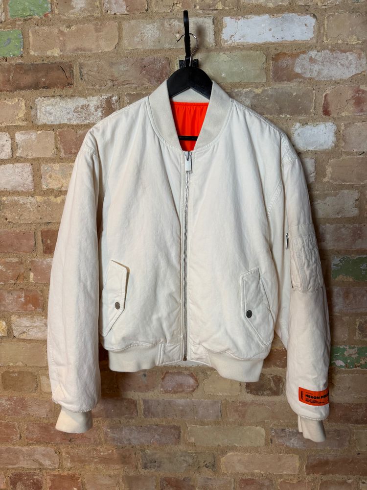 Heron Preston White Bomber Jacket small £1K rrp!