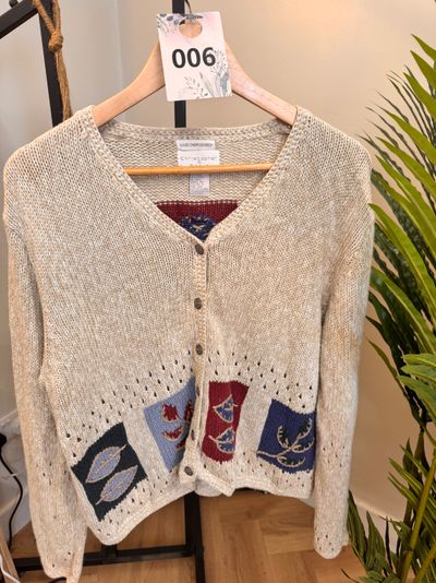 006 Christopher & Banks Hand Embroidered Cardigan