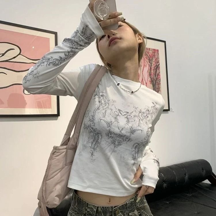 Long Sleeve Printed Top image 4